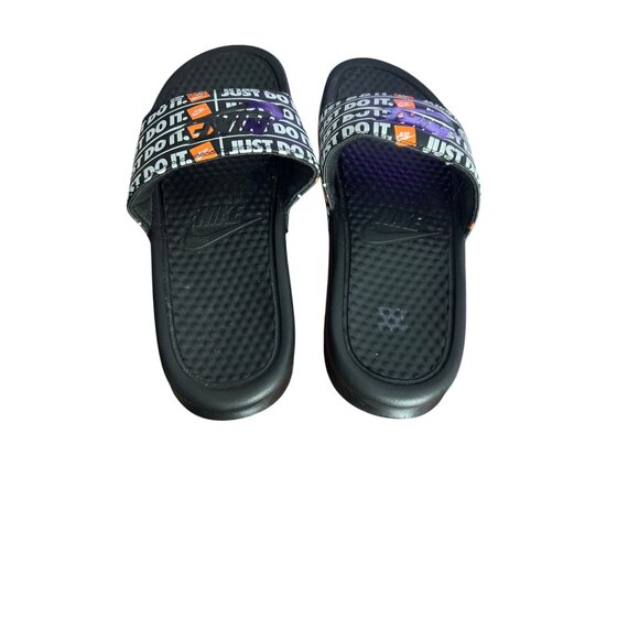 Nike Mens Just Do It Black & White Slide Sandals 631261 016 Size 7 - Picture 3 of 5